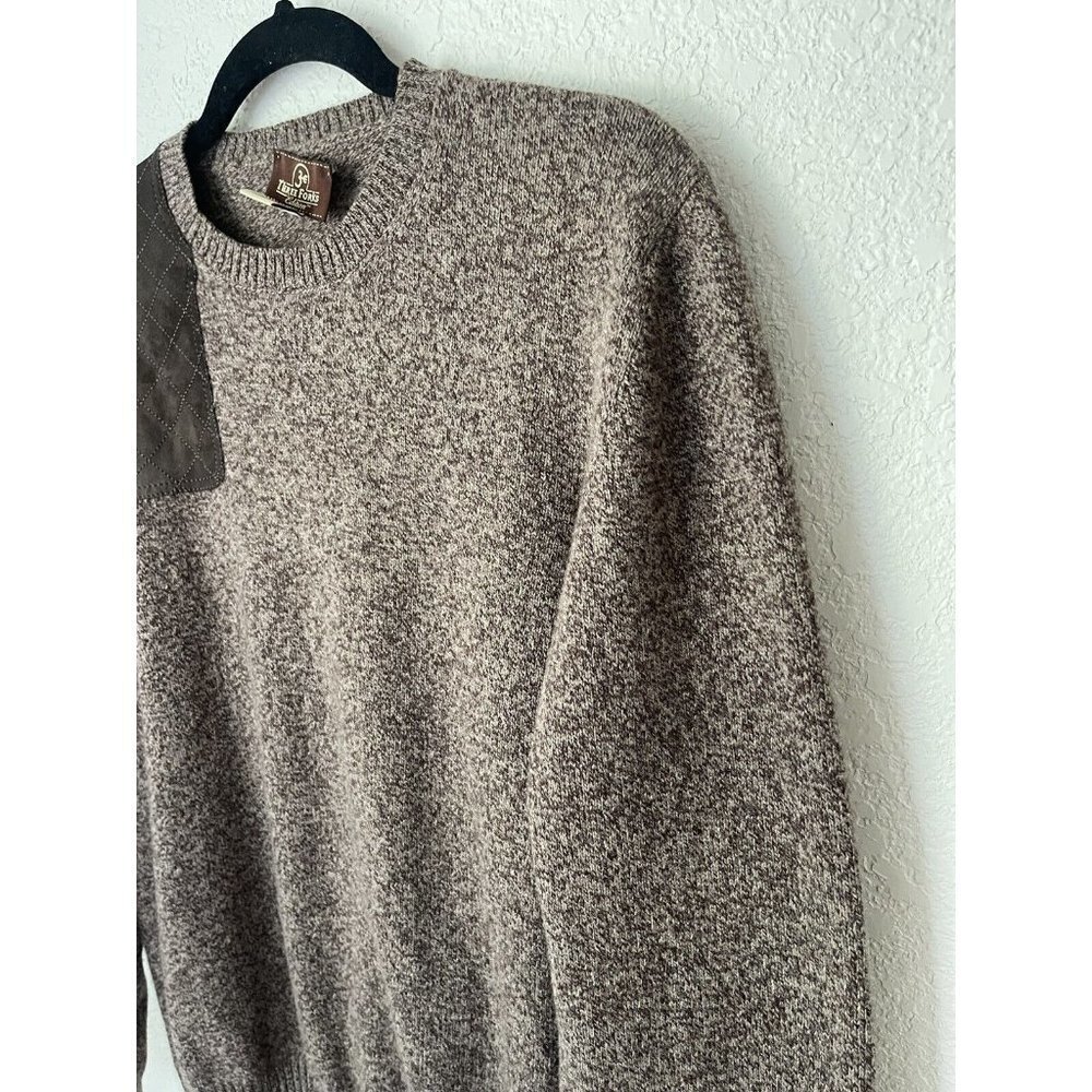 Three‎ Forks Ranch Wool/Cashmere Shooting Sweater Size Small Leather - Picture 10 of 10